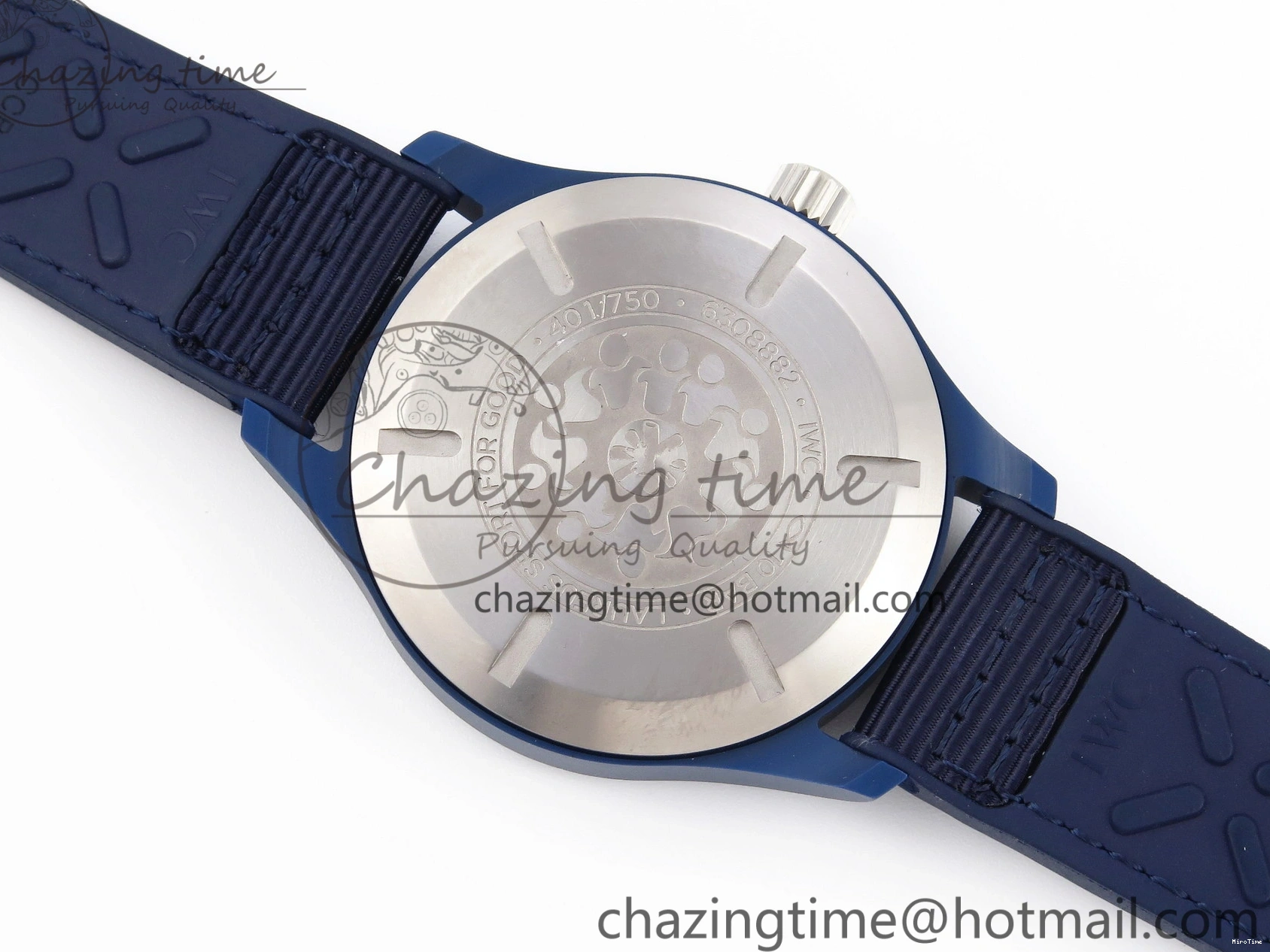 MIROTIME 0418 Original Pilot’s Watch Laureus Blue Ceramic IW328101 ZF 1:1 Best Edition on Blue Nylon Strap A 7027